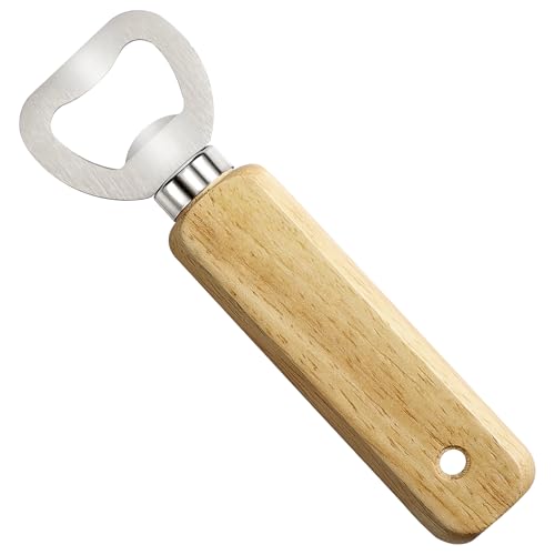 Engravable Wooden Bottle Opener with Stainless Steel Head & Hanging Hole