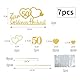 BMGRKYQX 7 Stück Tortendeko Goldene Hochzeit Cake Topper 50 Jahre Gold Glitzer Hochzeitstag Goldhochzeit Kuchendeko Deko Torten Topper Goldene Hochzeit Geschenk
