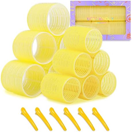 Bestienoly Hair Rollers for Long Hair, 18Pcs Velcro Rollers for Hair, Rollers Hair Curlers, Hair Rollers for Medium Hair with Duckbill Clips and Comb, 2 Sizes Self Grip Jumbo Large Hair Rollers for Long Short Thick Fine Thin Hair
