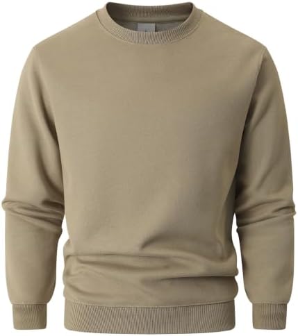 BasicNote Herren Rundhals-Sweatshirt, 330g mittelschwer, außen angeraut