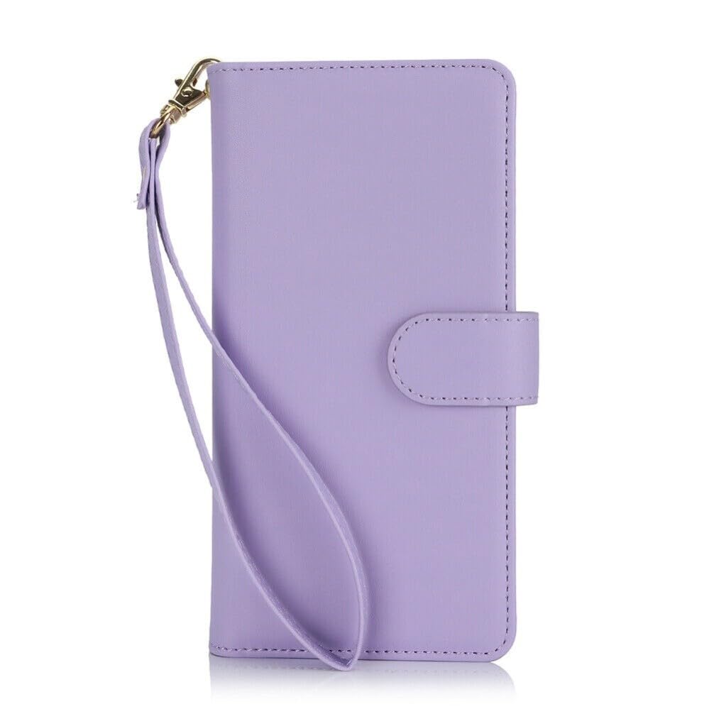 Étui pour Samsung Galaxy A16 5G double portefeuille en cuir à rabat violet antichoc