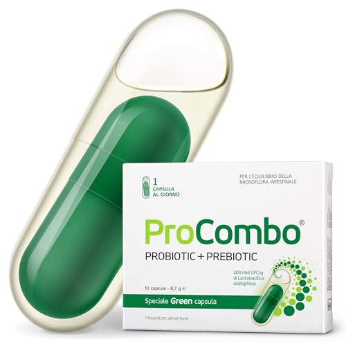 ProCombo - probiotico intelligente con azione mirata dei batteri benefici. Doppia capsula per la massima protezione e formula liquida per risultati più rapidi. 1 capsula al giorno! (1 Pezzo)