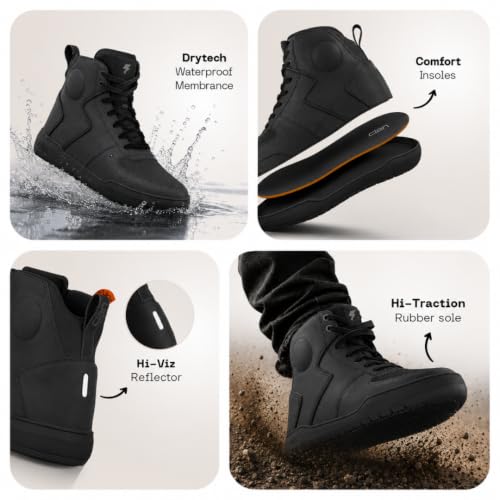 Image of CLAN SHOES - Stealth - D3O - Waterproof - CE Certified Motorcycle Riding Shoes