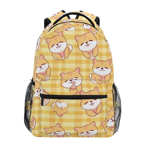 Sac à dos enfant Shiba Inu grand compartiment cartable ergonomique 29x40cm garçon et fille