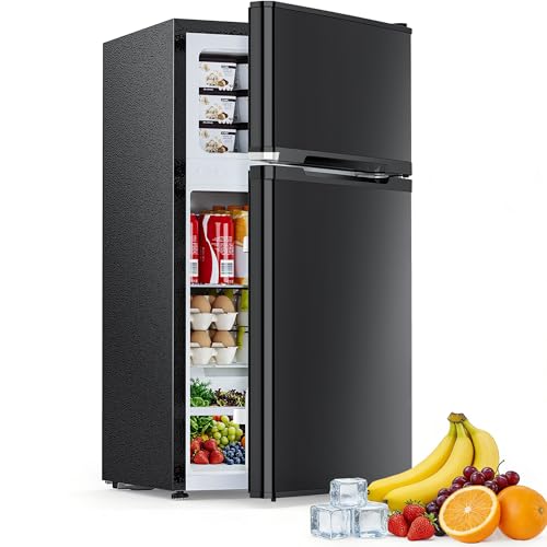 Electactic 2.5 Cu.Ft Mini Fridge with Freezer, Double Door