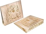 Hodor Door Stop - Set of 2 with 3 Engravings - Includes Wooden Gift Box - Game of Thrones Inspired Door Stop -Dark Forest and Natural Pine