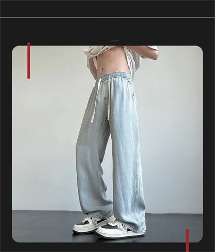 Men's Wide-Leg Straight Pants Street Loose Jeans Pants2