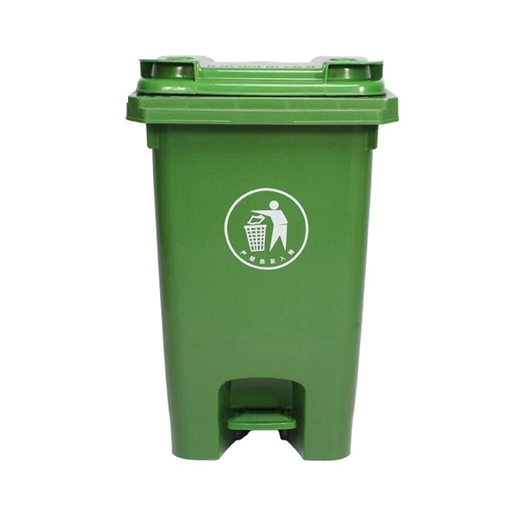 Poubelle verte extérieure à roulettes de grande capacité pour jardin et rue