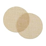 MECCANIXITY 2.4" Round Lampshade Diffuser, Anti-Glare Lamp Shade Diffuser Fabric Lamp Cover for Desk Table Light Downlight Spotlight, Warm Yellow 2pcs