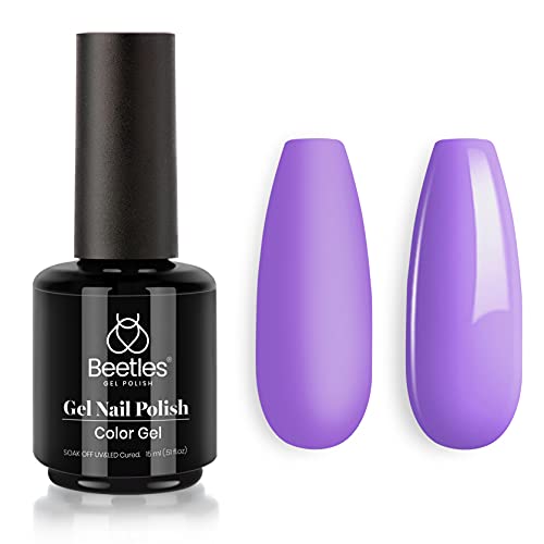Beetles Gel Nail Polish, 1Pcs 15ML Viola Violet Purple Color Soak Off Gel Polish Nail Art Manicure Salon DIY at Home