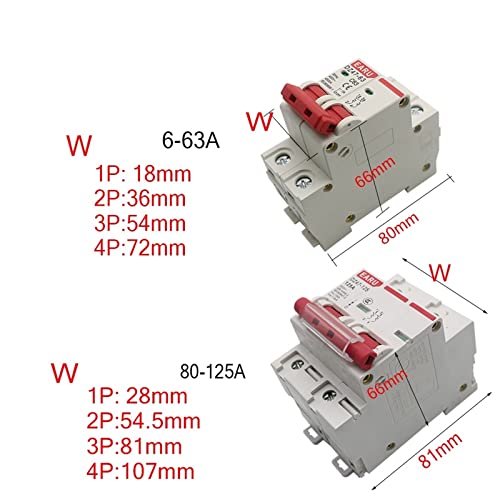 Disjoncteur MCB 2P 40A Type C DZ47 pour rail DIN 35mm