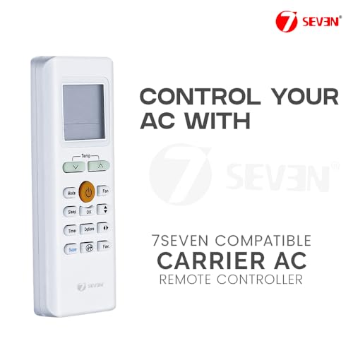 Image of 7SEVEN Compatible for Carrier Ac Remote Original RG70A /BGEF Model 205 Suitable for Split and Window Air Conditioner of 1 1.5 2 Ton Carrier ac