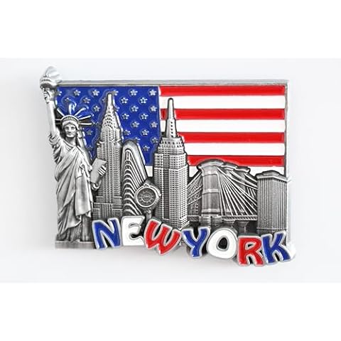 3D City Metal Fridge Magnets Set Cover