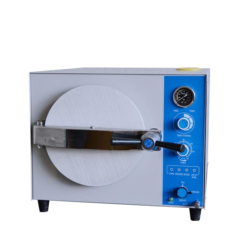 US Stock Lab Tabletop Electric Autoclave High Pressure Steam Sterilizer Autoclave 20L 24L litres Machine (20L Stainless Steel)
