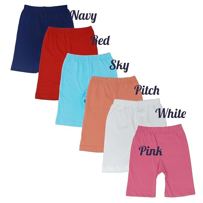 Image of MERIDA Cotton Cycling Shorts for Girl's (Pack of 6)