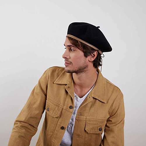 Laulhere Of France Rosa Military Wool Beret (As1, Alpha, L, Black) #TOP3