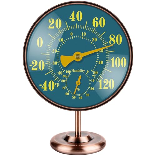 Thermomètre analogique extérieur en laiton contre humidité et gel mural