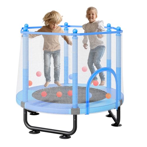 VEVOR 60" Kids Trampoline with Safety Net and Hoop