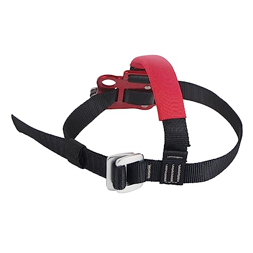 equlup Climbing Foot Ascender, Aviation Aluminum Left Right Foot Outdoor Rock Climbing Mountaineering Foot Ascender Riser Anti Drop Protector Equipment Accessory (Right Foot Ascender/red)