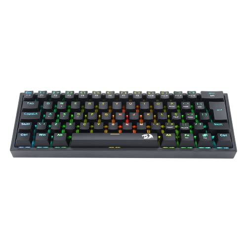 Redragon TECLADO MECANICO GAMER FIZZ RGB PRETO SWITCH AZUL glide