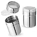 HANSGO Pepper Salt Shaker, 2PCS Stainless Steel Dredge Shaker Seasoning Cans