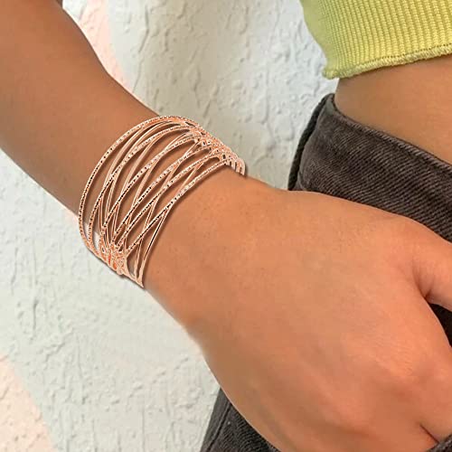 Sora Tuki Gold Cuff Bracelets For Women Silver Bracelets For Women Bangle Bracelets Rose Gold Bracelet Gold Bracelets For Women Gold Bangle Bracelets For Women (Rose Gold) #TOP1