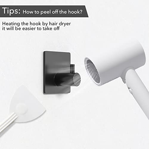 Pickpiff 6-Pack Adhesive Hooks For Hanging, Extra Sticky Stainless Bathroom Towel Hanger, Holds Up To 13Lb, Coat Hooks For Door Or Shower Tile Wall, Self-Adhesive Heavy Duty, Black #TOP7