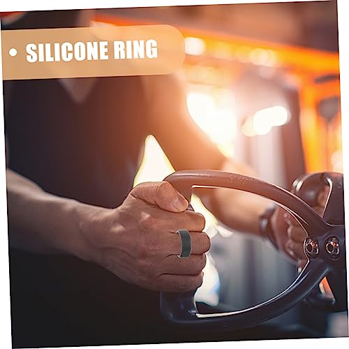 Anillos de silicona para hombres 10 piezas miniatura 7