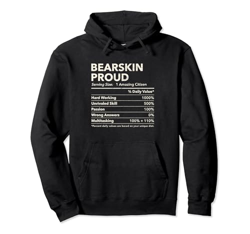 Bearskin, North Carolina Proud Nutrition Facts Pullover Hoodie