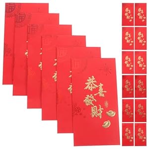 ZHSH Roter Neujahrsbriefumschlag 6er Pack