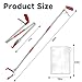 Snake Grabber 50 in, Snake Tongs Grabber Collapsible, Professional Reptile Snake Catcher Wide Jaw Handling Tool, Stainless Steel Snake Hook Long Reach Grabbers for Camping, Garden and Emergency Use