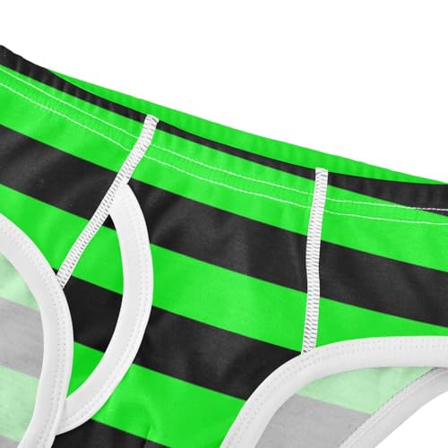 Black Green Stripe Toddler Boy's Underwear 2T4