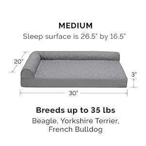 Furhaven-Replacement-Dog-Bed-Cover-Pinsonic-Quilted-Paw-L-Shaped-Chaise-Machine-Washable-Titanium-Medium - Cucciolini Doodles Furhaven-Replacement-Dog-Bed-Cover-Pinsonic-Quilted-Paw-L-Shaped-Chaise-Machine-Washable-Titanium-Medium