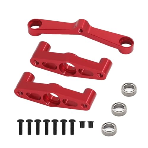 Direction métal Tamiya TT-02 assemblage avec roulement pour voiture RC 1/10 rouge