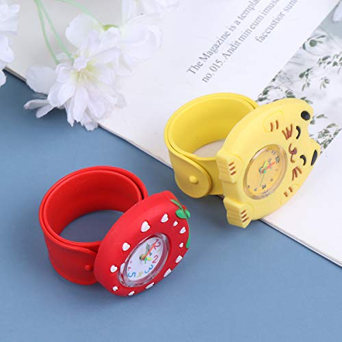 2pcs Crianças Cartoon Relógios Criativo Slap Relógios Crianças Quartz Slap Relógios De Pulso Criativ
