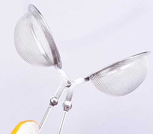 Buyusee Stainless Steel Tea Leaves Mesh Ball Spice Spoon Filter Squeeze Strainer