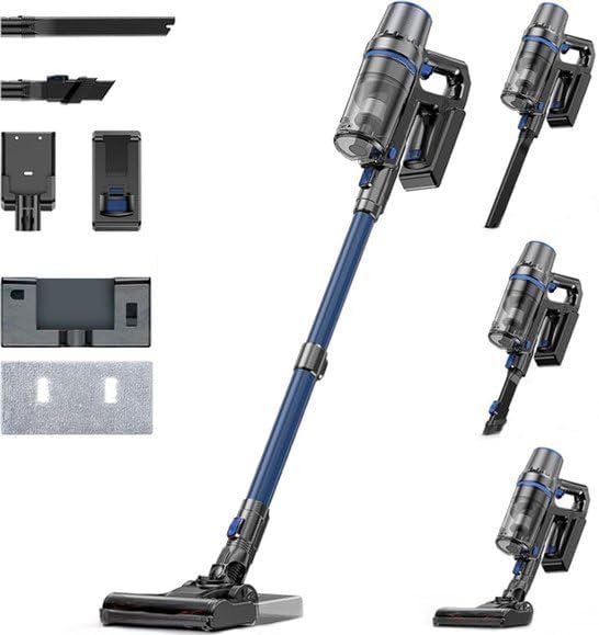 Olvy A10 Cordless Stick Vacuum Cleaner with Mop Function and all included accessories