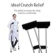 SPRING SEAON Crutches Padding Universal Crutch Pads for Armpits and Hand Grips Pads for Crutches Underarm Crutch Cushions Fluffy Crutch Covers Machine Washable (Black)