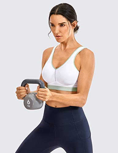 Syrokan Comfort Support Medium Impact Sports Bras For Women Lightweight Wireless Workout Bra White 36Dd #TOP1