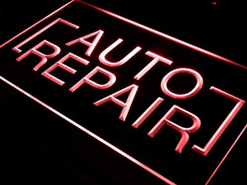 ADVPRO Auto Repair Shop - Letrero LED de neón rojo de 24 x 16 pulgadas st4s64-i428-r