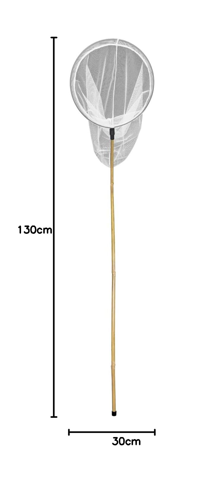 Sera Pond Bambuskescher – 1,0 M Stiel, 30 Cm Netz, Nachhaltiger Moso-Bambus, Für Fische & Laub, Kompostierbar