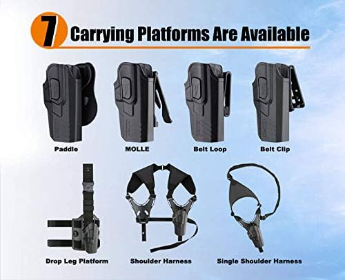 Left Hand CYTAC Level II Tactical Security Gun Holster | Fits CZ P-07, P-09 | R-Defender Gen3 Series | CY-P09G3L