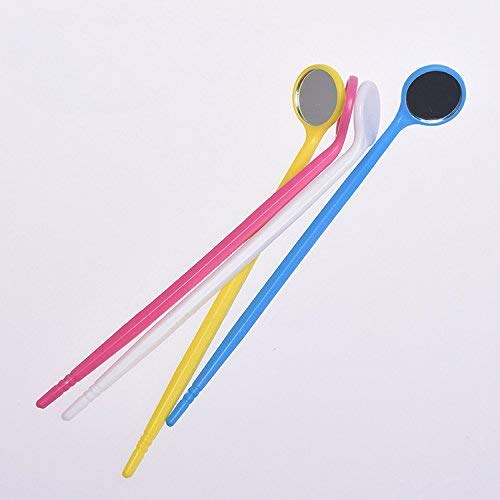 Mike Dental Lot de 100 miroirs jetables colorés en plastique
