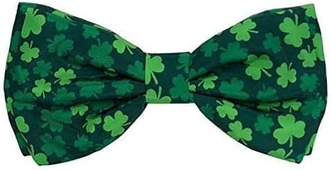 Huxley & Kent Pajarita para mascotas  Shamrock de la suerte (extragrande)  Accesorio para el collar de lazo de velcro del día de San Patricio