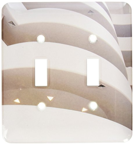 Interrupteur double Guggenheim pour remplacer plaque blanche standard - 2