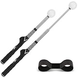 COOKHDIY Retractable Golf Swing Trainer-Portable Indoor/Outdoor Swing Plane Aid for Muscle Memory,Tempo & Anti-Slice Training,Adjustable Golf Practice Tool for All Skill Levels. (Black)