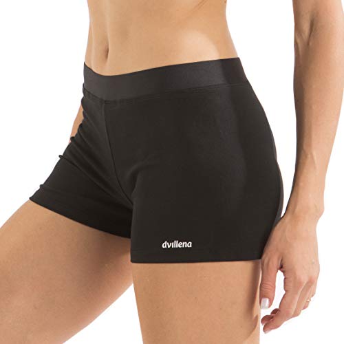 dvillena | Short Gimnasia Mujer Negro | Actividades Deportivas o Tiempo Libre, Yoga, Pilates | Pantalón Corto Entrenamiento para Niñas, Adolescentes o Adultos Cover