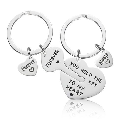 Matching Heart Keychains for Couples Boyfriend Girlfriend Cute Couple Keychain