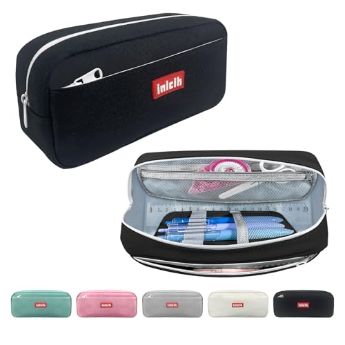 Image of Pencil Case Large Capacity pencil pouch cute pencil case stationery supplies pencil bags School Supplies for Student Teen Girs Boys (black)