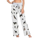 vvfelixl Women's Pajama Pants Bernese Mountain Dog Sleepwear Puppy Lounge Pajama Bottoms S